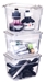 3 pack Bins with Lids (Clear), 6969AG with Art Materials Inside the Three Containers