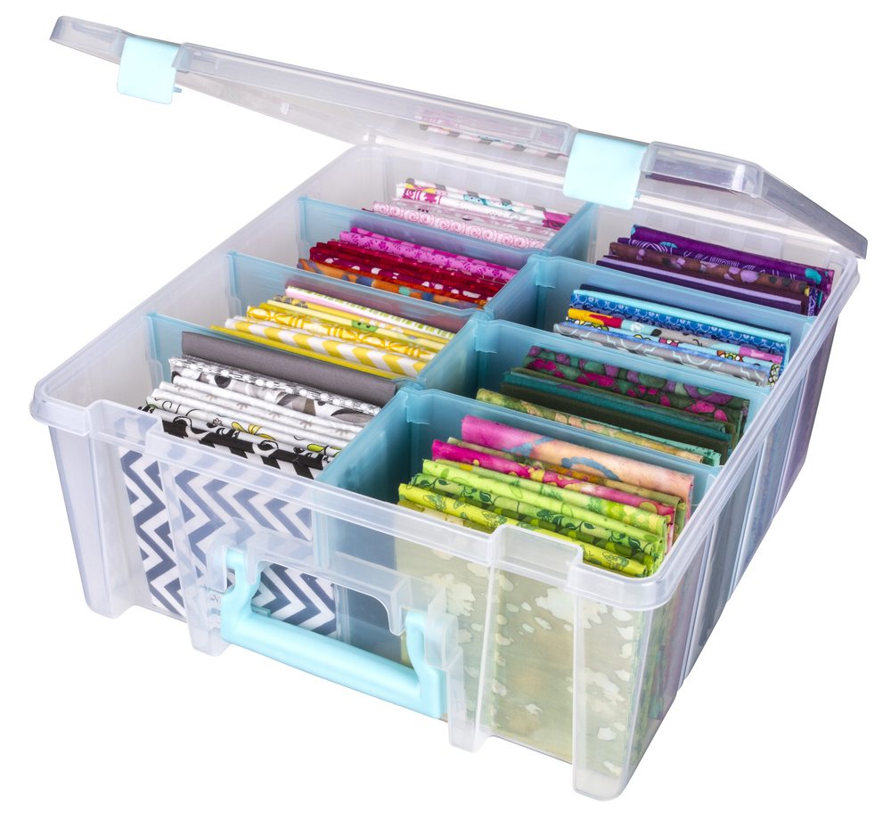 Super Satchel™ Double Deep with Removable Dividers, Aqua Mist accents