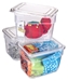 3 pack Bins with Lids (Clear), 6969AG with Three Containers