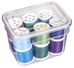 3 pack Bins with Lids (Clear), 6969AG with Threads Inside the Container