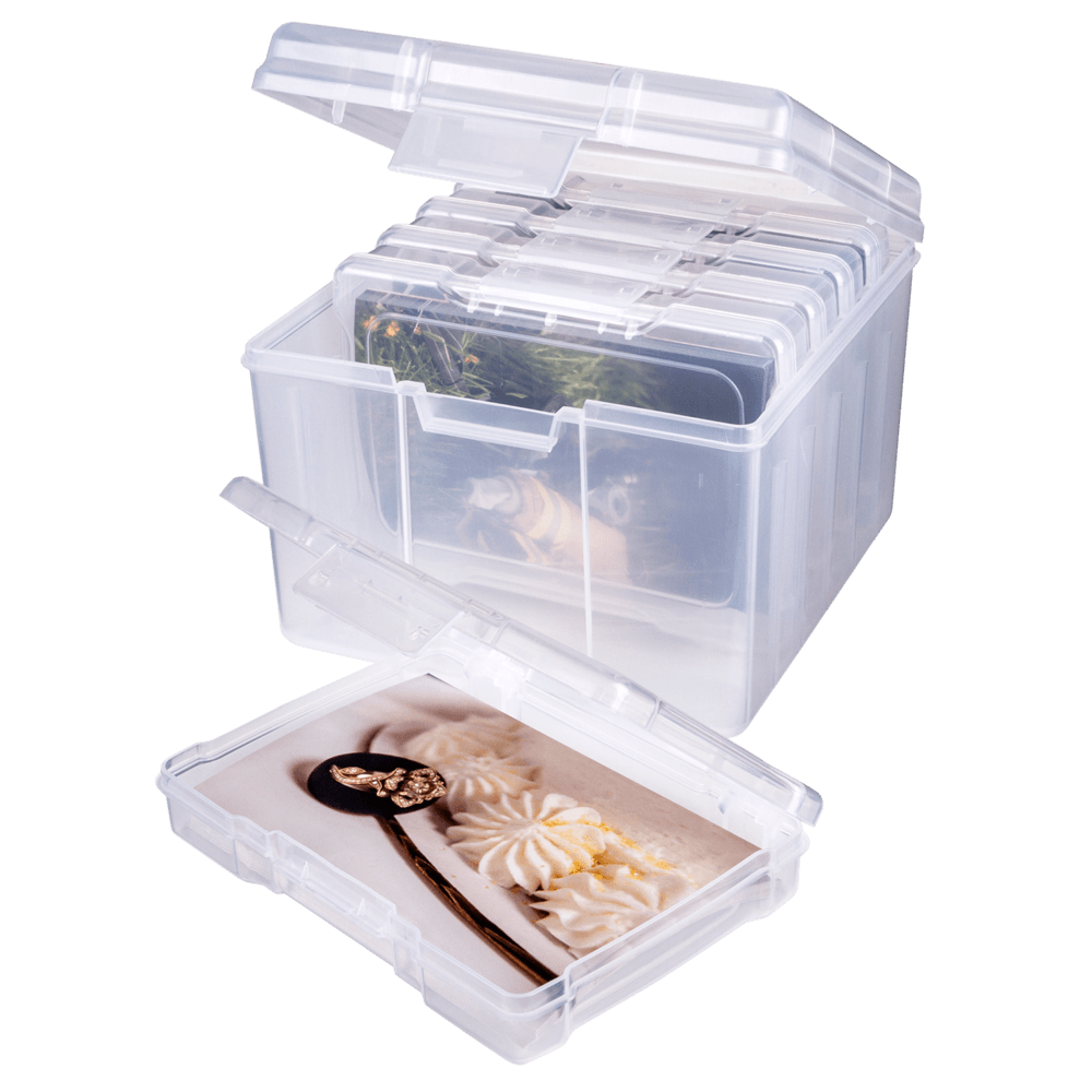  ArtBin Semi Satchel Photo Photo & Craft Organizer Set, Large  Box with [8] Plastic Storage Cases Inside, Clear : Everything Else