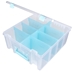 Super Satchel Double Deep with Removable Dividers, Aqua Mist accents Open with Dividers