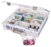 Super Satchel with small bins, Clear, 6965AH with Pink and Red Flowers Inside the small bin