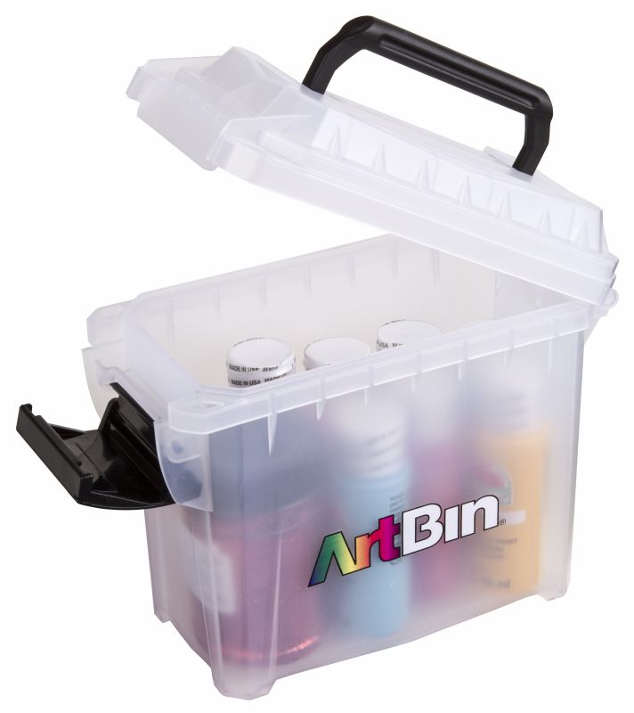  ArtBin 6966AB 16 in. Lift-Out Tray Box, Portable Art & Craft  Organizer with Handle and Tray, Clear