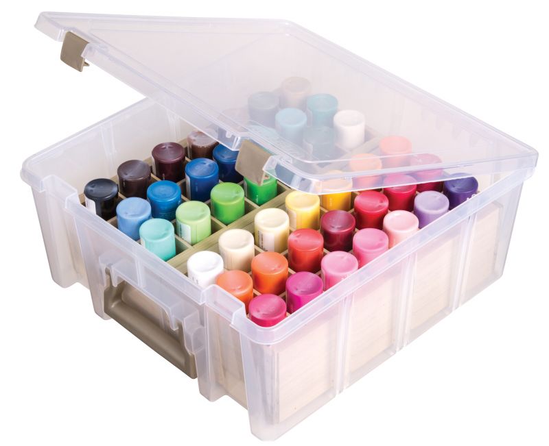GCP Products Paint Storage Tray, 21 Compartment Arts And Crafts Supply  Storage Paint Organization For Craft Paints, Oil Tubes And Watercol…