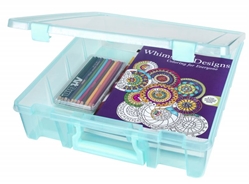 Super Satchel™ 1 Compartment, Aqua, 6955AA Super Satchel standard, one compartment, open core, scrapbooking paper,  box, container, case, artbin, 6955AA, aqua mist, blue, best seller
