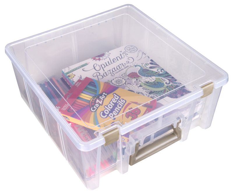  ArtBin 6993SP Super Satchel Double Deep with Papercrafting  Accessory Tray, Clear, 1 Satchel & 1 Tray : Everything Else